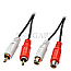 Lindy 35673 RCA Premium Audio Kabel 2x Cinch Stecker auf 2x Buchse 5m schwarz