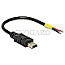 DeLOCK 85251 USB 2.0 Mini-B Stecker -> 2x offene Kabelenden 10cm schwarz