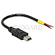 DeLOCK 85251 USB 2.0 Mini-B Stecker -> 2x offene Kabelenden 10cm schwarz