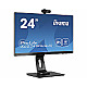 60.5cm (23.8")Iiyama XUB2490HSUH-B1 IPS Full-HD 100Hz Pivot WebCam