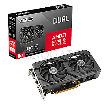 8GB ASUS DUAL-RX7600-O8G-EVO Dual Radeon RX7600 EVO OC