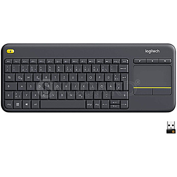 Logitech K400 Plus Wireless Touch Keyboard black