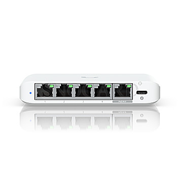 Ubiquiti UniFiSwitch Flex Mini Desktop 2.5G Smart Switch 5x RJ45 PoE PD