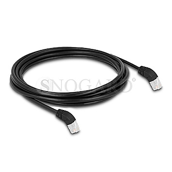 DeLOCK 80271 CAT6a S/FTP Patchkabel 3m 45 Grad oben gewinkelt schwarz