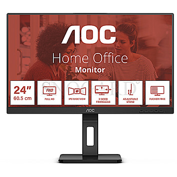 60.5cm (23.8") AOC E3 24E3QAF Home Office Monitor IPS Full-HD Pivot Lautsprecher