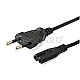 Equip 112161 IEC Stromkabel 2pin -> C7 3m Stecker/Buchse schwarz