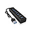 ICY BOX IB-HUB1700-U3 USB-Hub 7-Port 7x USB 3.0 schwarz