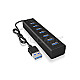 ICY BOX IB-HUB1700-U3 USB-Hub 7-Port 7x USB 3.0 schwarz