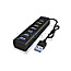 ICY BOX IB-HUB1700-U3 USB-Hub 7-Port 7x USB 3.0 schwarz