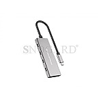 Conceptronic HUBBIES16G 4 Port USB 3.1 Hub USB-C 3.1 Alu grau