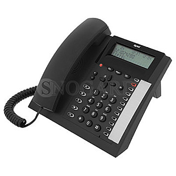 Tiptel 1020 analoges Telefon mit Headset-Anschluss schwarz