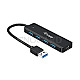 Equip 128959 USB 3.0 4-Port Hub + Adapter USB-C 15cm Kabel schwarz