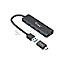 Equip 128959 USB 3.0 4-Port Hub + Adapter USB-C 15cm Kabel schwarz