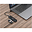 Equip 128959 USB 3.0 4-Port Hub + Adapter USB-C 15cm Kabel schwarz