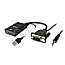 Equip 119038 HD15 VGA D-Sub 15pol. auf HDMI Adapter mit Audio 20cm schwarz