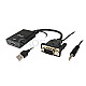 Equip 119038 HD15 VGA D-Sub 15pol. auf HDMI Adapter mit Audio 20cm schwarz