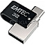 32GB Emtec Mobile & Go USB-A 3.0 / USB-C 3.0 Stick kompakt schwarz/silber