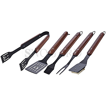 Laguiole BBQ-Set aus Gummibaumholz 5tlg. braun/schwarz