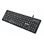 Manhattan 179485 USB Gaming Tastatur Rubber Dome LEDs ultraflach schwarz