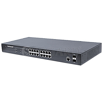 Intellinet 561341 Rackmount Gigabit Managed Switch 16 Port 2x SFP PoE+