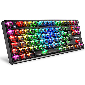 Sharkoon Crystal Shark KTT Kang White V3 Linear USB Gaming Tastatur TKL