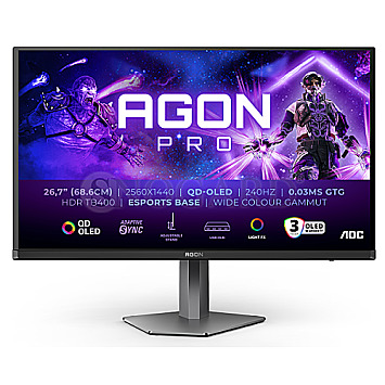 67.8cm (26.7") AOC Agon AG276QZD2 OLED WQHD 240Hz G-Sync Lautsprecher