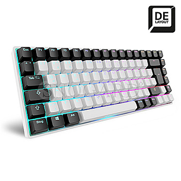 Sharkoon Skiller SGK50 S3 White Gamer RGB Keyboard Gateron KS-9 Yellow USB