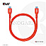 Club 3D USB-C 2.0 Kabel 240W PD EPR 2x USB-C 2.0 Stecker 2m rot