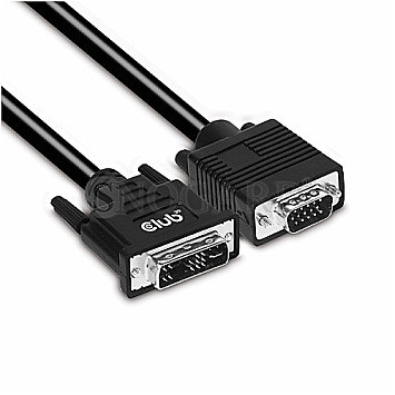 Club 3D CAC-1243 DVI Stecker -> VGA Stecker 3m schwarz