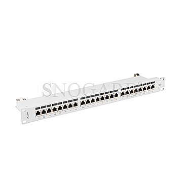 Lanberg PPS7-1024-S Patchpanel 24-Port 1U 19" CAT7 FTP geschirmt grau