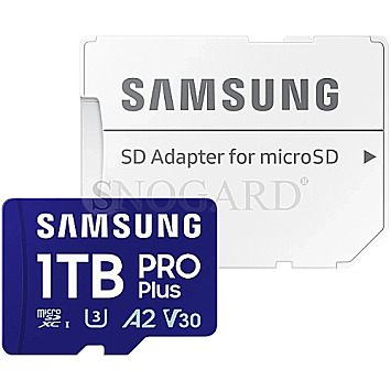 1TB Samsung MB-MD1T0S PRO Plus R180/W130 microSDXC UHS-I U3 A2 Class 10 V30 Kit