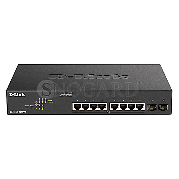 D-Link DGS-1100-10MPV2 Desktop Gigabit Smart Switch 8x RJ45 2x SFP PoE+ 130W