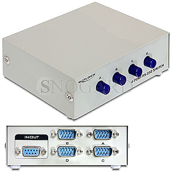 DeLOCK 87589 Seriell Switch RS-232 4-Port manuell grau