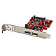 Lindy 51053 PCIe 2.0 x4 Karte 2x USB 3.1 Typ-A Low Profile