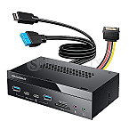 Graugear G-MP03CR-AU Multi Frontblende mit USB Hub + Card-Reader schwarz