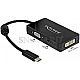 DeLOCK 63925 USB-C VGA/HDMI/DVI Multiport-Adapter schwarz