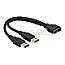 DeLOCK 83910 USB-Kabel 19pol. intern auf extern 25cm schwarz
