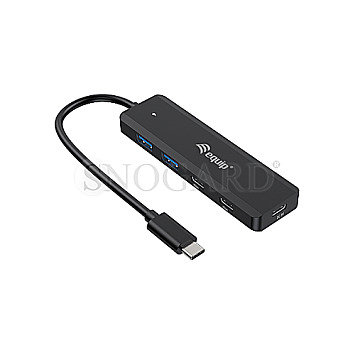 Equip 128964 USB-Hub 4-Port 2x USB-C / 2x USB-A schwarz
