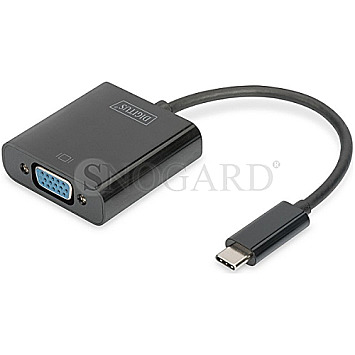 Digitus DA-70853 USB-C -> VGA Adapter 15cm schwarz