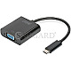Digitus DA-70853 USB-C -> VGA Adapter 15cm schwarz