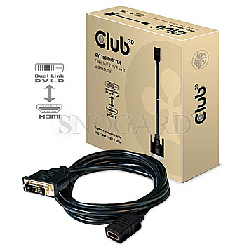 Club 3D CAC-1211 DVI -> HDMI 1.4 4K30H Stecker/Buchse 2m schwarz
