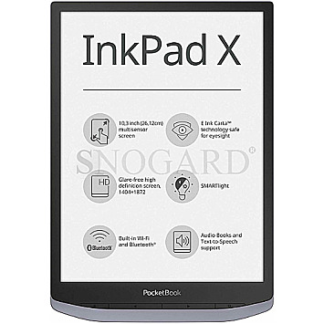 PocketBook PB1040-J-WW InkPad X 1GB/32GB Metallic Grey