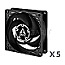 Arctic ACFAN00154A P8 PWM PST 80mm 5er Value Pack schwarz