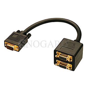 Lindy 41214 VGA Splitter Cable 18cm schwarz
