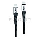 2GO 797511 USB-C 100W Thunderbolt Schnellladekabel 2m schwarz/silber