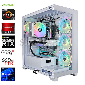 GamingLine R5-7600-RTX5060Ti OC WiFi7 Snow White