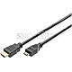 Digitus AK-330106-020-S High Speed Mini HDMI / HDMI Anschlusskabel 2m schwarz
