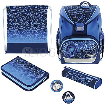 Herlitz 50046164 UltraLight Plus Blue Shark Schulranzen Set