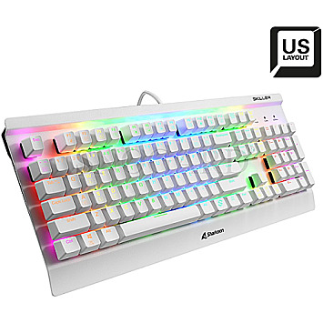 Sharkoon Skiller SGK3 RGB Kailh Blue USB QWERTY US white
