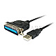 Equip 133383 Adapterkabel USB Typ-A -> Parallel Centronics 36 1.5m schwarz